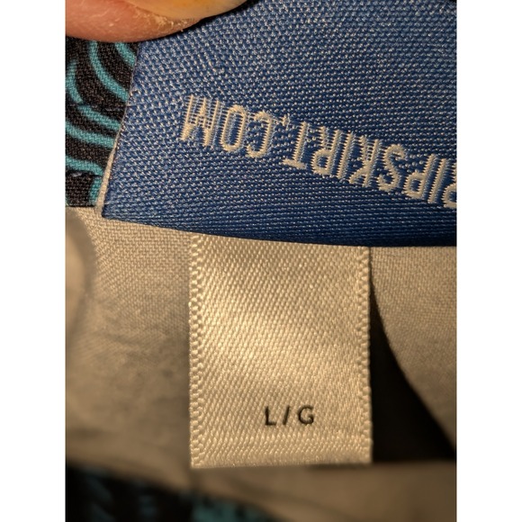 RipSkirt Hawaiian Hibiscus Floral‎ Print Sarong Skirt Cover Up Blue L/G - Picture 5 of 9